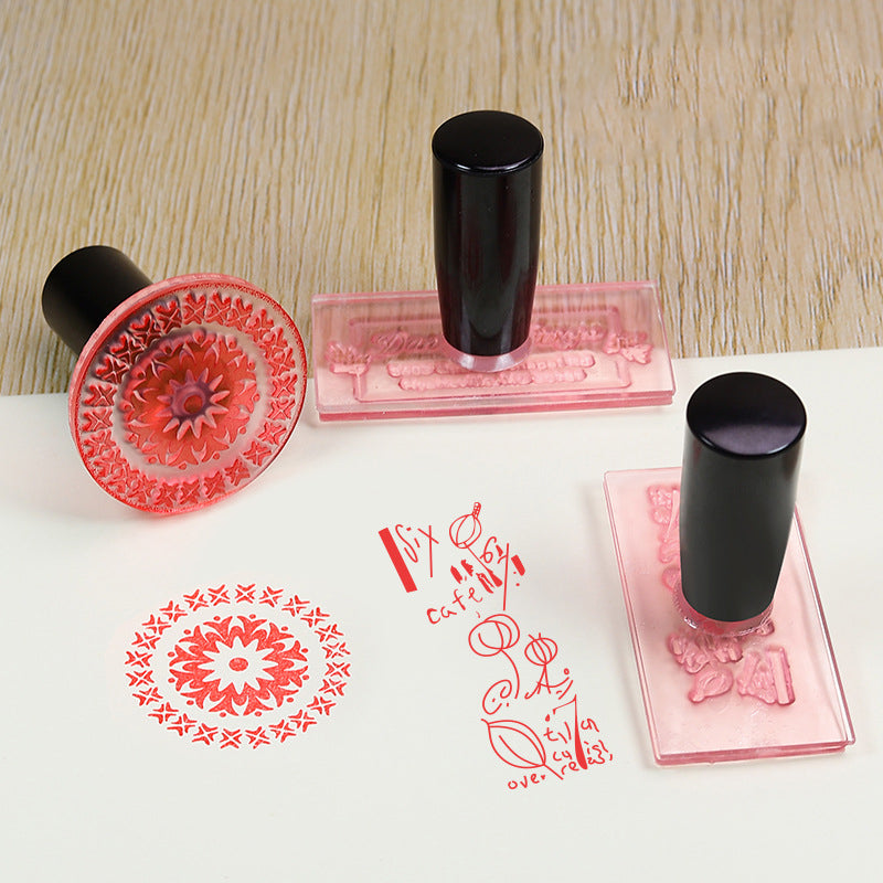 Custom Engraved Transparent Acrylic Rubber Stamp