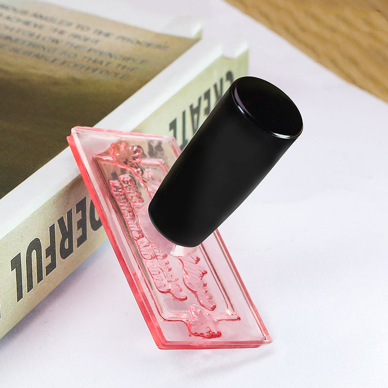 Custom Engraved Transparent Acrylic Rubber Stamp