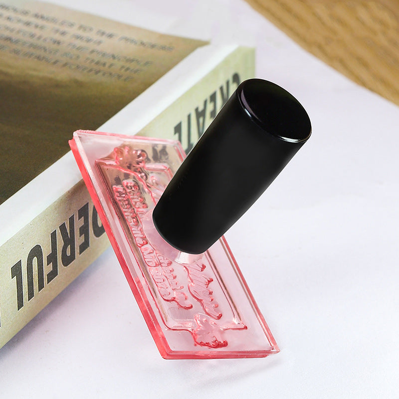 Clear silicone logo stamp