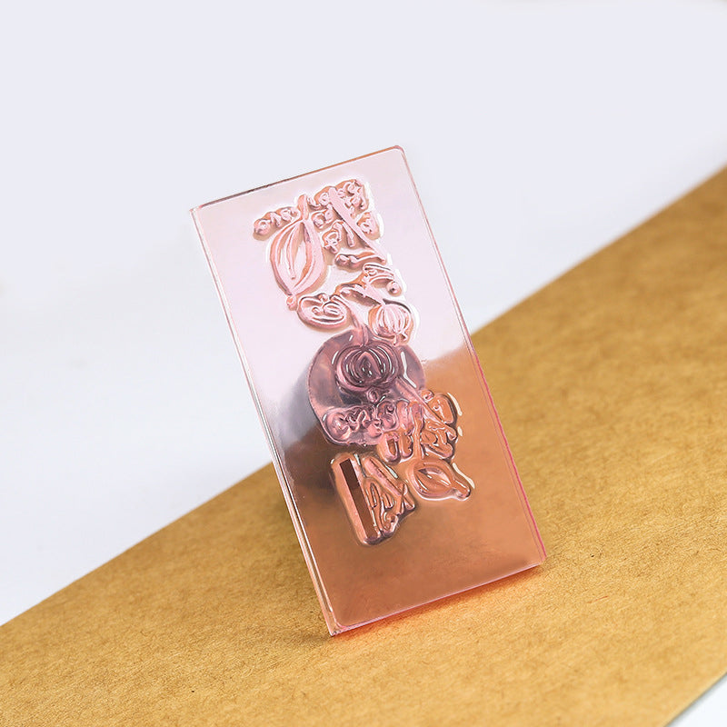 Custom Engraved Transparent Acrylic Rubber Stamp