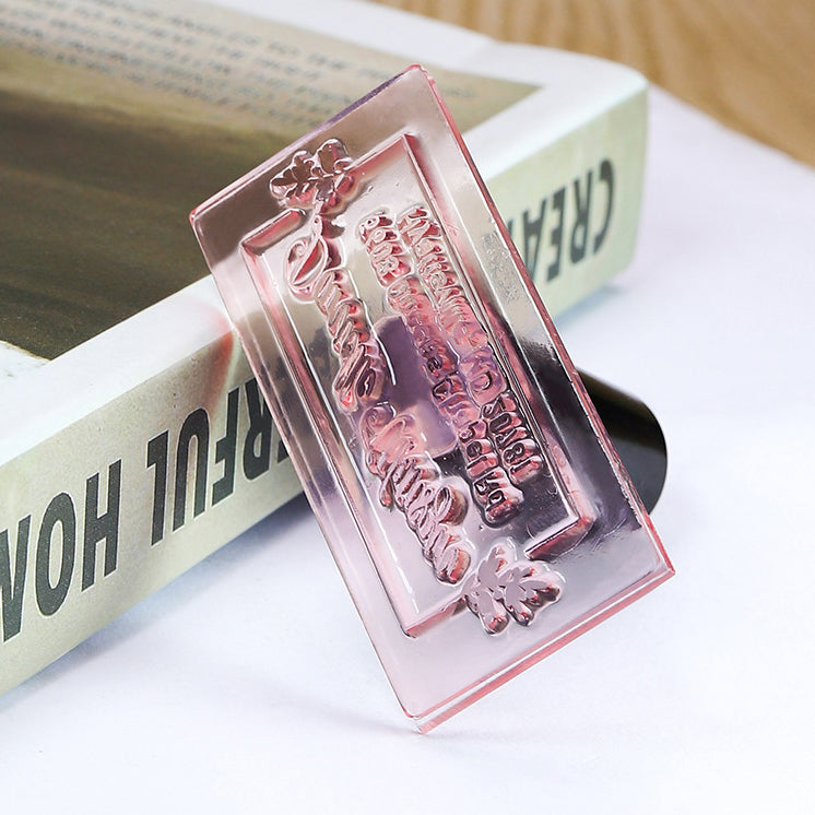 Clear silicone logo stamp