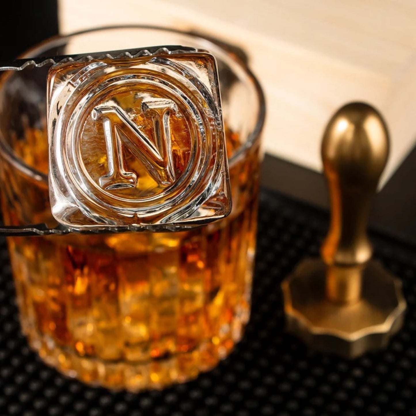 Custom Brass Ice Stamp with Your Logo / Artwork – Personalized Barware