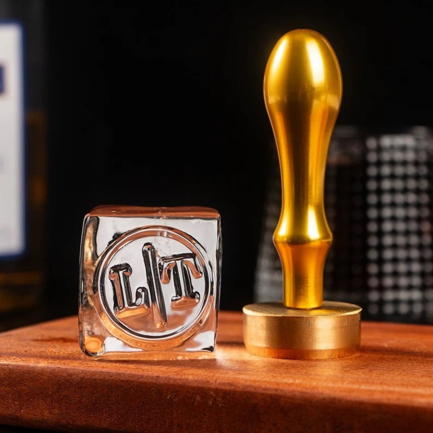 Custom Brass Ice Stamp with Your Logo / Artwork – Personalized Barware
