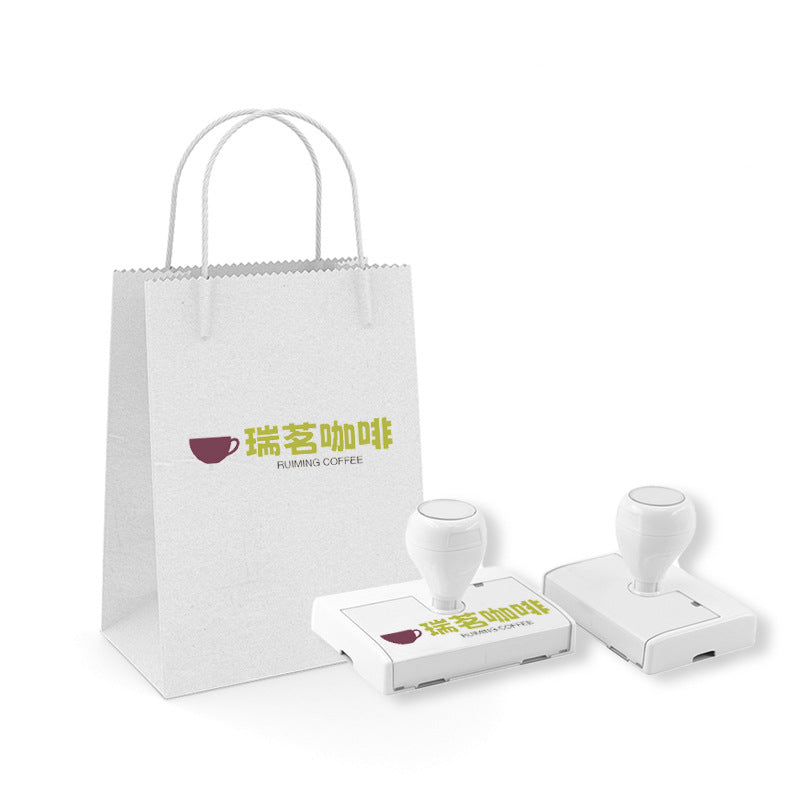 Photopolymer logo stamp for coffee cups and packaging