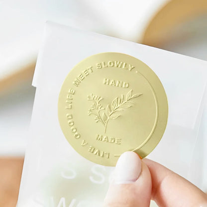Blank Embosser Labels | Self-Adhesive for Raised Seals (100 Pcs)