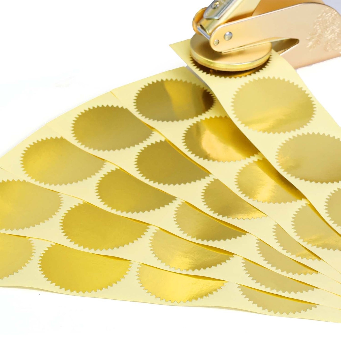 Blank Embosser Labels | Self-Adhesive for Raised Seals (100 Pcs)