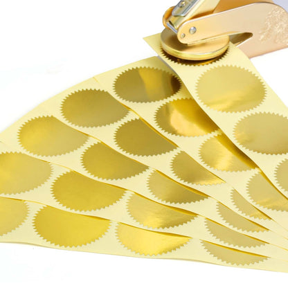 Blank Embosser Labels | Self-Adhesive for Raised Seals (100 Pcs)
