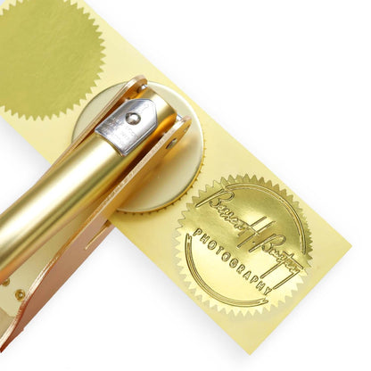 Blank Embosser Labels | Self-Adhesive for Raised Seals (100 Pcs)