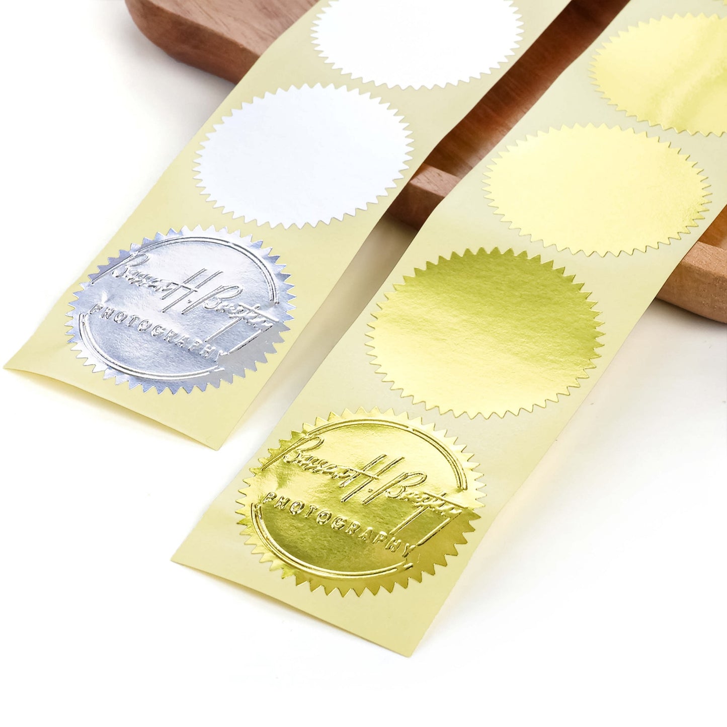 Blank Embosser Labels | Self-Adhesive for Raised Seals (100 Pcs)