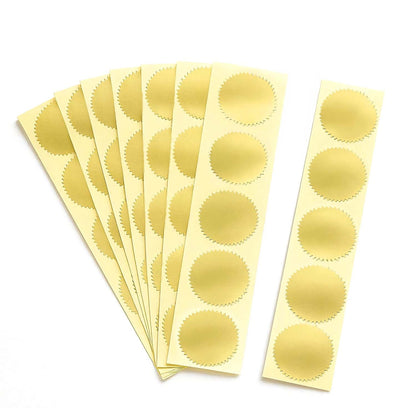 Blank Embosser Labels | Self-Adhesive for Raised Seals (100 Pcs)