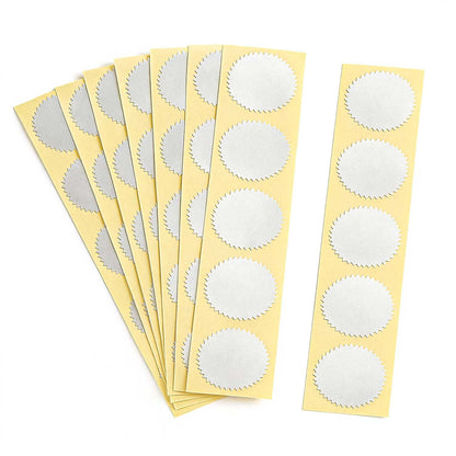 Blank Embosser Labels | Self-Adhesive for Raised Seals (100 Pcs)