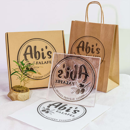 Extra LARGE Custom Acrylic Rubber Stamp with Your Artwork – Precise & Durable