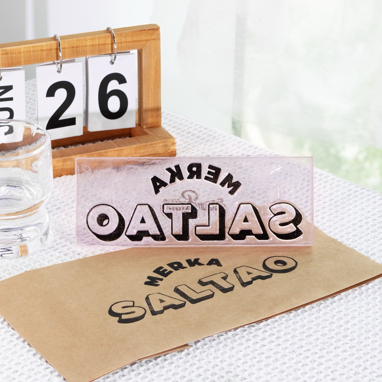 Extra LARGE Custom Acrylic Rubber Stamp with Your Artwork – Precise & Durable
