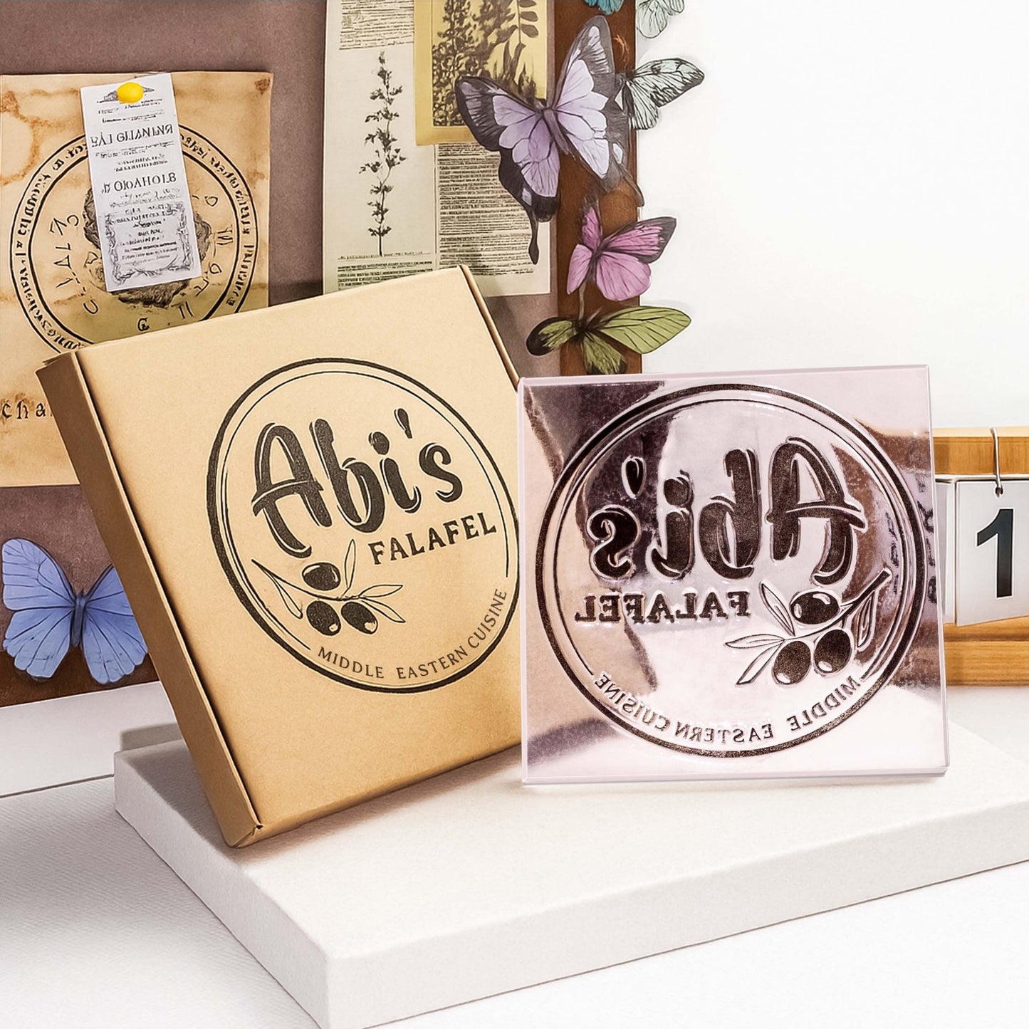 Extra LARGE Custom Acrylic Rubber Stamp with Your Artwork – Precise & Durable
