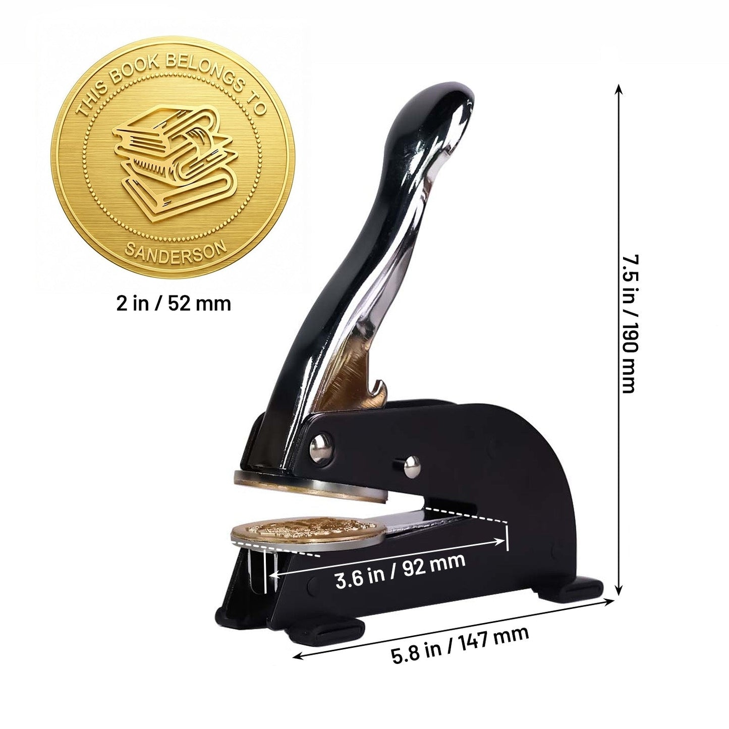 Custom Embosser with Your Logo / Artwork – Official Certification Seal