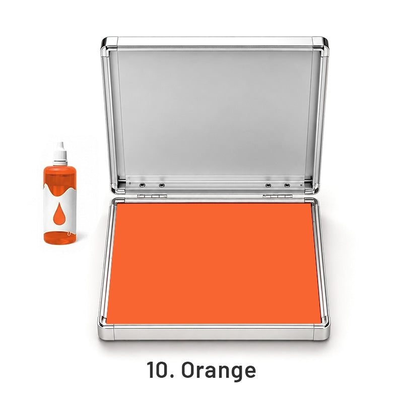 Extra Large Quick-Dry Multi-Color Ink Pad with Metal Case
