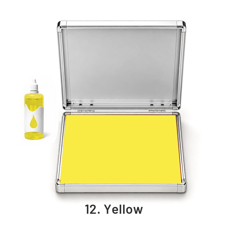 Extra Large Quick-Dry Multi-Color Ink Pad with Metal Case