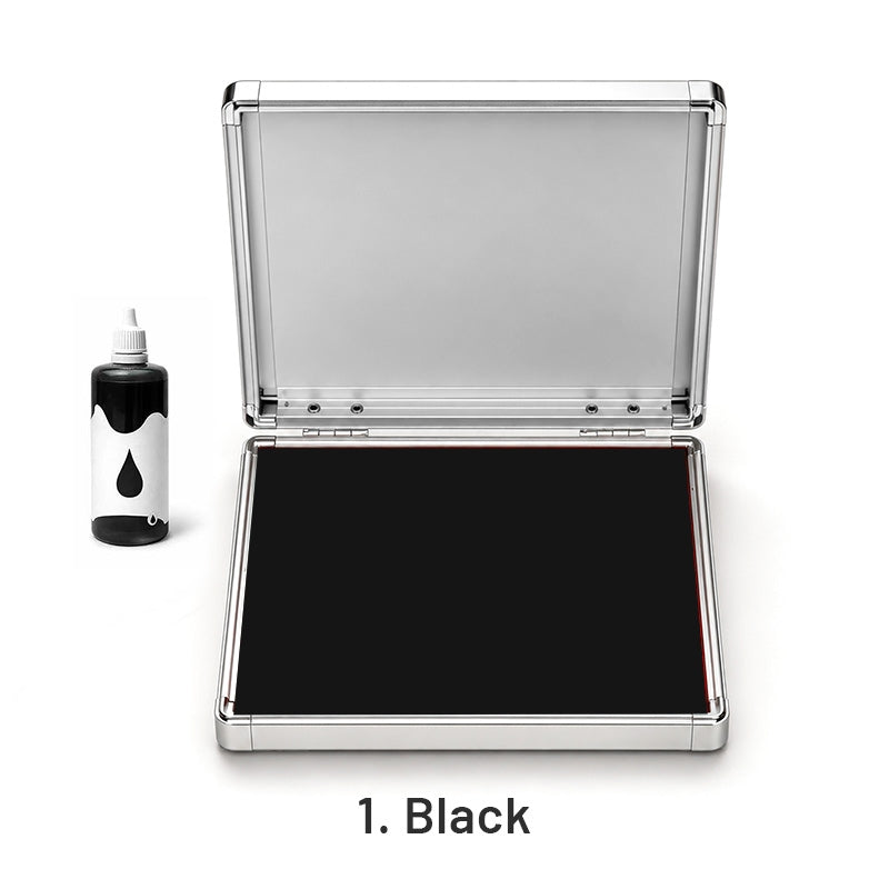 Extra Large Quick-Dry Multi-Color Ink Pad with Metal Case