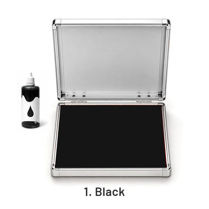 Extra Large Quick-Dry Multi-Color Ink Pad with Metal Case