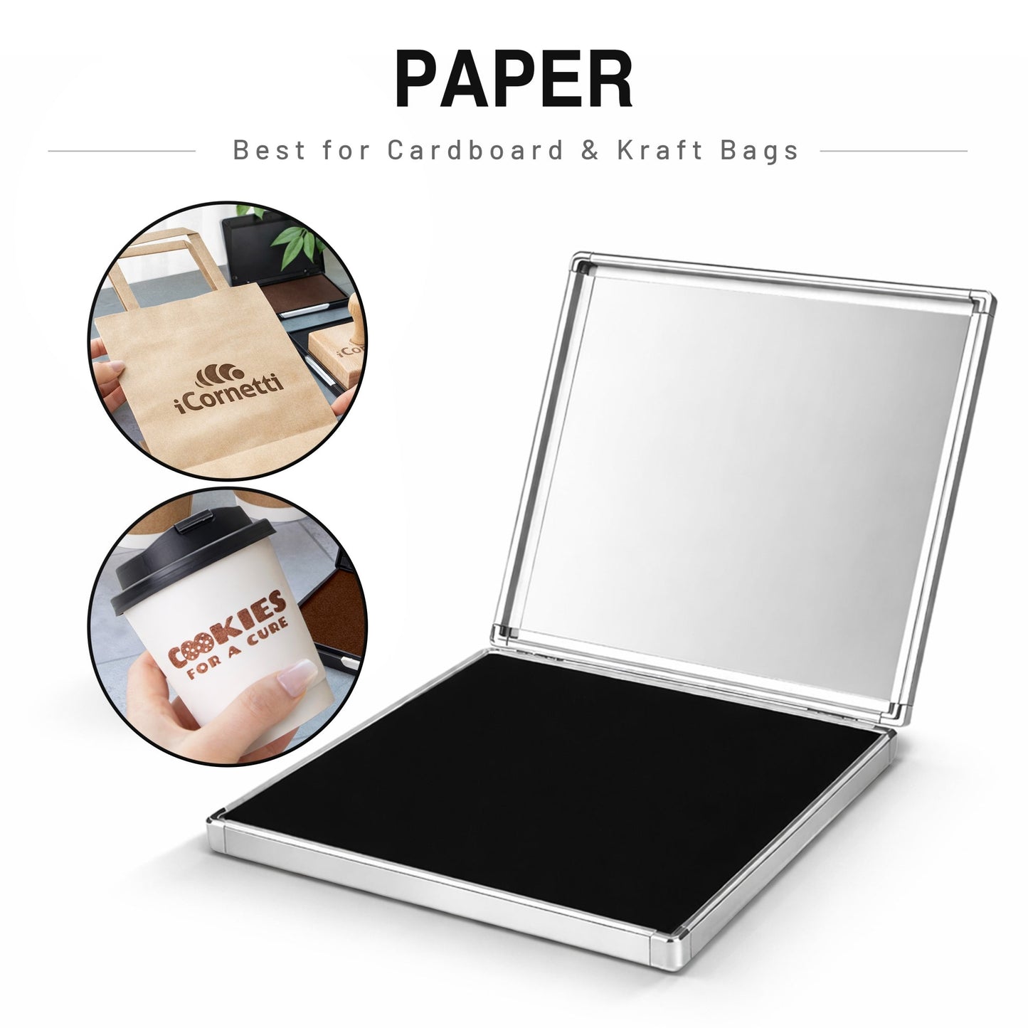 Extra Large Quick-Dry Multi-Color Ink Pad with Metal Case