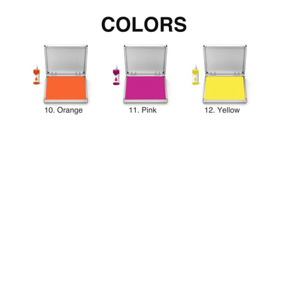 Extra Large Quick-Dry Multi-Color Ink Pad with Metal Case