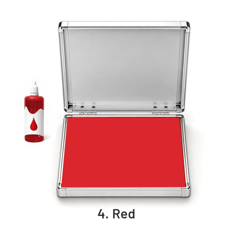 Extra Large Quick-Dry Multi-Color Ink Pad with Metal Case