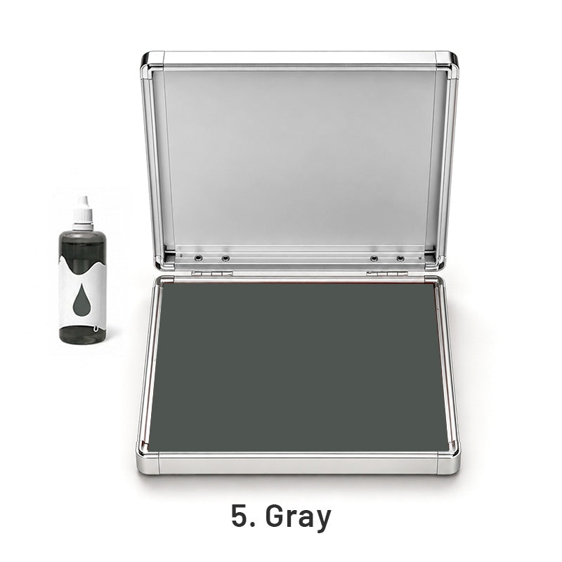 Extra Large Quick-Dry Multi-Color Ink Pad with Metal Case