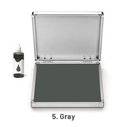 Extra Large Quick-Dry Multi-Color Ink Pad with Metal Case