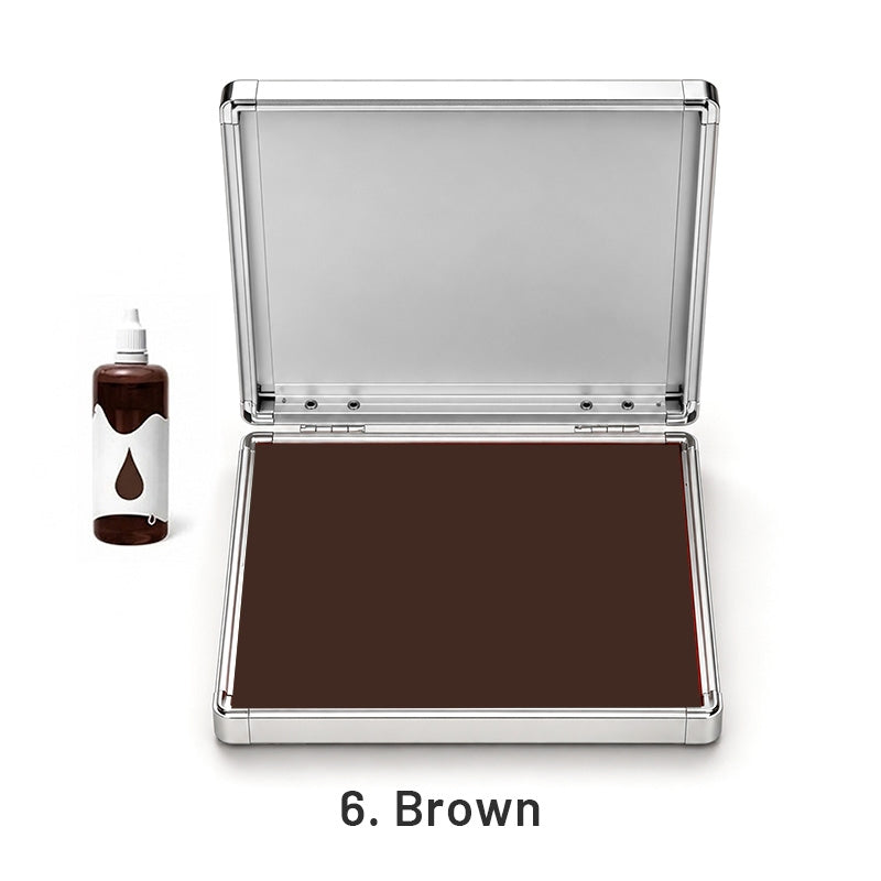 Extra Large Quick-Dry Multi-Color Ink Pad with Metal Case