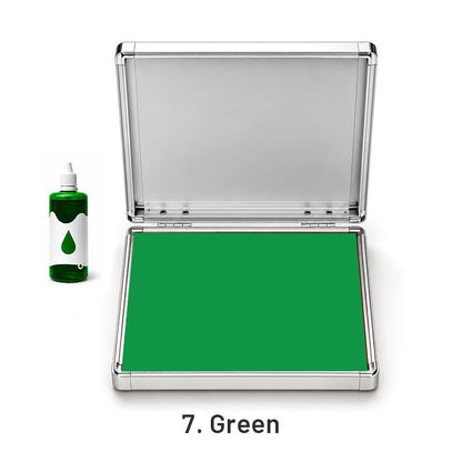 Extra Large Quick-Dry Multi-Color Ink Pad with Metal Case