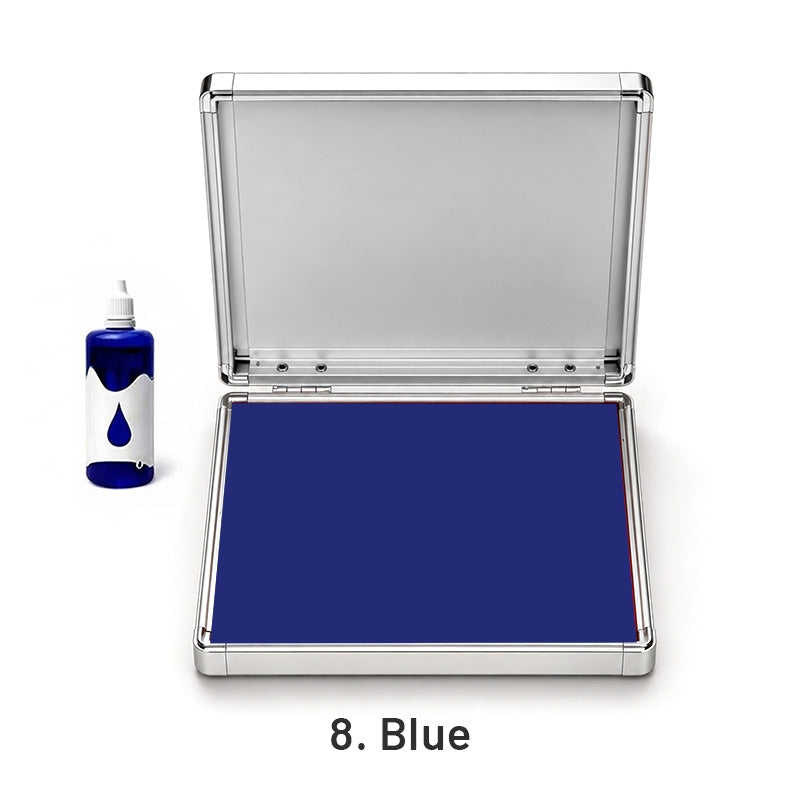 Extra Large Quick-Dry Multi-Color Ink Pad with Metal Case