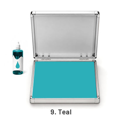 Extra Large Quick-Dry Multi-Color Ink Pad with Metal Case