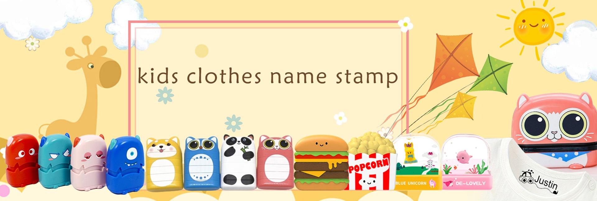 kids clothes name stamp