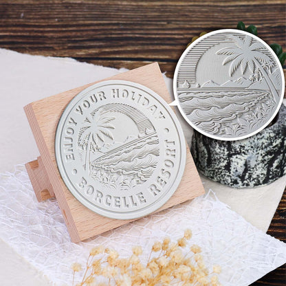 Extra LARGE Custom Wooden Rubber Stamp – Bold Branding